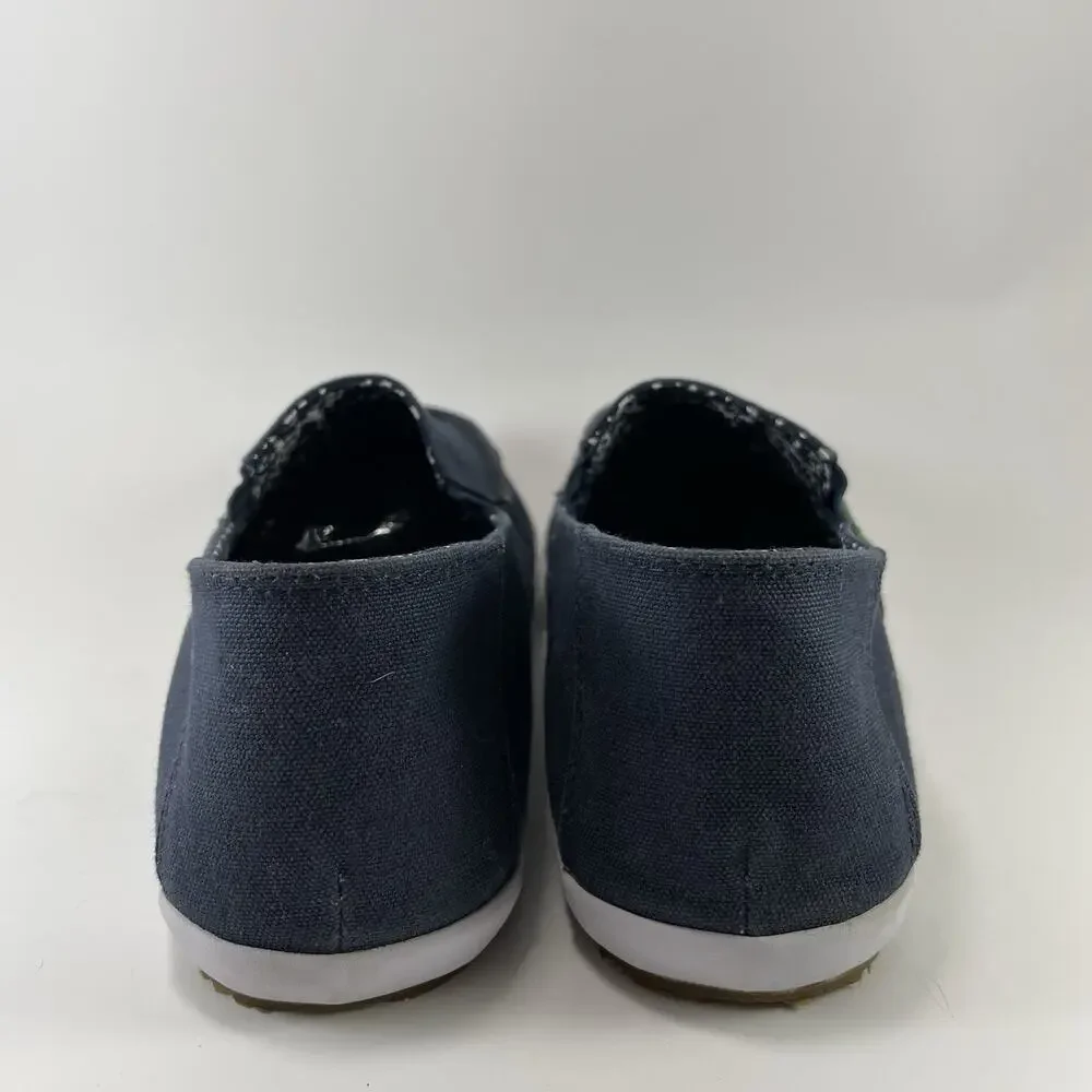 Sanuk Vagabond Slip On Mens Size 8.5 Navy Blue Canvas Casual Loafers Shoes